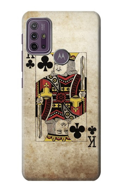 W2528 Poker King Card Hard Case and Leather Flip Case For Motorola Moto G10 Power