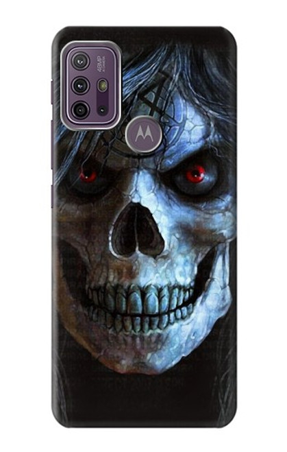 W2585 Evil Death Skull Pentagram Hard Case and Leather Flip Case For Motorola Moto G10 Power