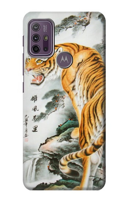 W2750 Oriental Chinese Tiger Painting Hard Case and Leather Flip Case For Motorola Moto G10 Power