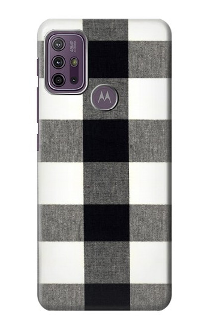 W2842 Black and White Buffalo Check Pattern Hard Case and Leather Flip Case For Motorola Moto G10 Power