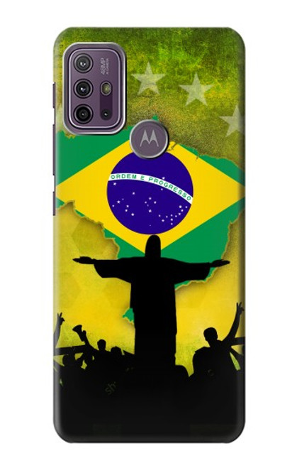 W2981 Brazil Football Soccer Hard Case and Leather Flip Case For Motorola Moto G10 Power