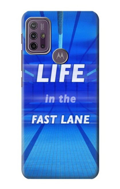 W3136 Life in the Fast Lane Swimming Pool Hard Case and Leather Flip Case For Motorola Moto G10 Power