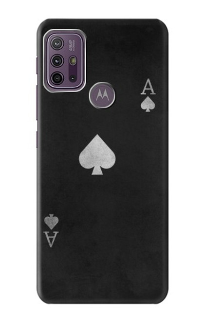 W3152 Black Ace of Spade Hard Case and Leather Flip Case For Motorola Moto G10 Power