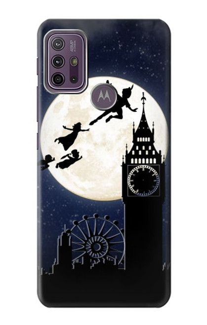 W3249 Peter Pan Fly Full Moon Night Hard Case and Leather Flip Case For Motorola Moto G10 Power