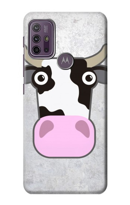 W3257 Cow Cartoon Hard Case and Leather Flip Case For Motorola Moto G10 Power