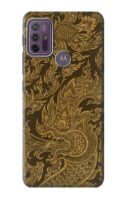 W3382 Thai Art Naga Hard Case and Leather Flip Case For Motorola Moto G10 Power