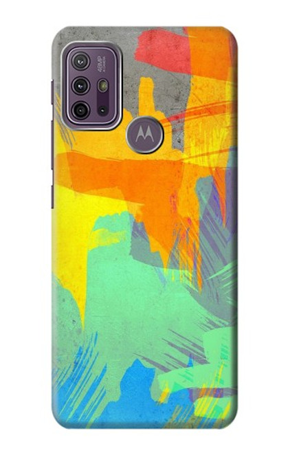 W3423 Brush Stroke Hard Case and Leather Flip Case For Motorola Moto G10 Power