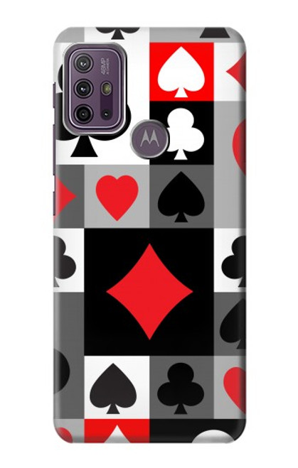 W3463 Poker Card Suit Hard Case and Leather Flip Case For Motorola Moto G10 Power