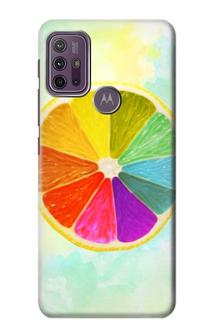 W3493 Colorful Lemon Hard Case and Leather Flip Case For Motorola Moto G10 Power