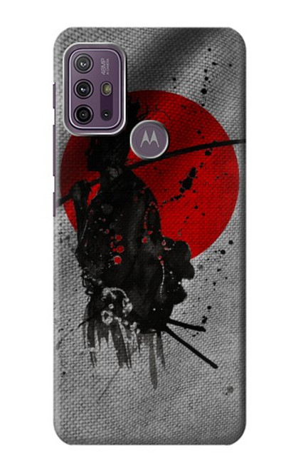 W3517 Japan Flag Samurai Hard Case and Leather Flip Case For Motorola Moto G10 Power