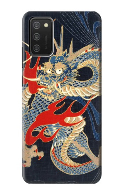 W2073 Japan Dragon Art Hard Case and Leather Flip Case For Samsung Galaxy A03S