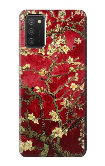 W2414 Red Blossoming Almond Tree Van Gogh Hard Case and Leather Flip Case For Samsung Galaxy A03S