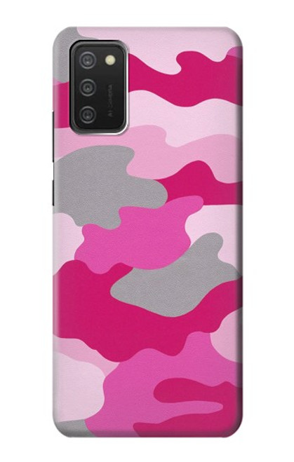 W2525 Pink Camo Camouflage Hard Case and Leather Flip Case For Samsung Galaxy A03S