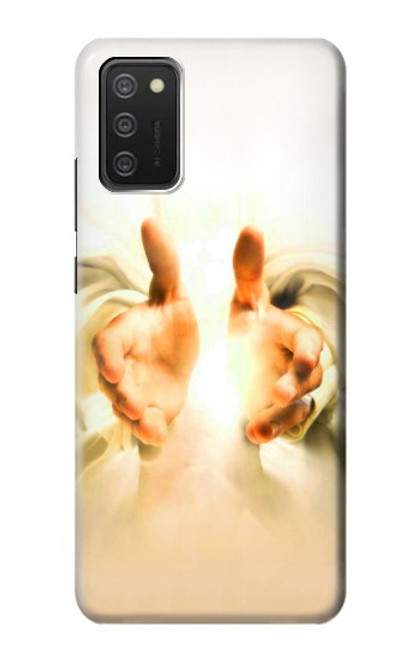 W2546 Hand of God Heaven Hard Case and Leather Flip Case For Samsung Galaxy A03S