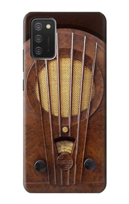 W2655 Vintage Bakelite Deco Radio Hard Case and Leather Flip Case For Samsung Galaxy A03S