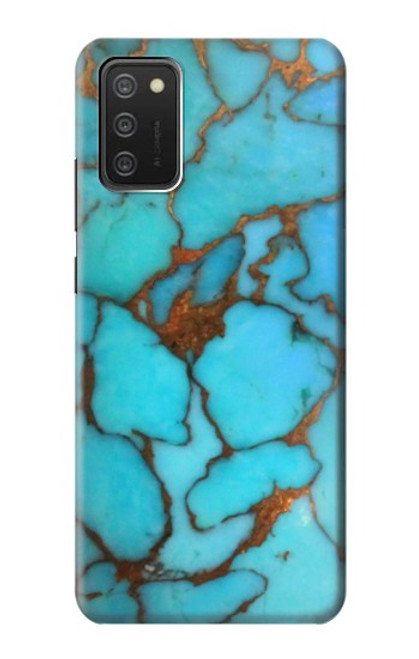 W2685 Aqua Turquoise Gemstone Graphic Printed Hard Case and Leather Flip Case For Samsung Galaxy A03S