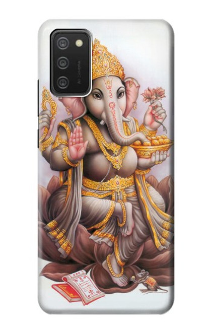 W2820 Hindu God Ganesha Ganapati Vinayaka Hard Case and Leather Flip Case For Samsung Galaxy A03S