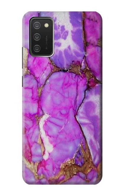 W2907 Purple Turquoise Stone Hard Case and Leather Flip Case For Samsung Galaxy A03S