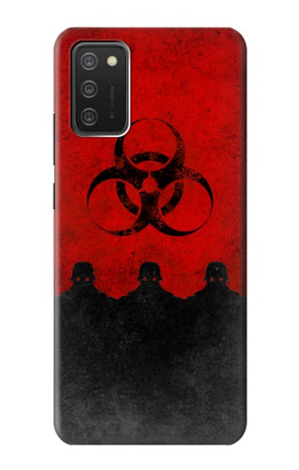 W2917 Biohazards Virus Red Alert Hard Case and Leather Flip Case For Samsung Galaxy A03S