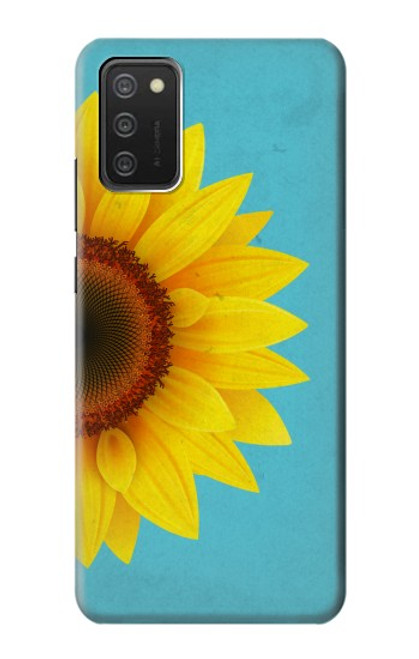 W3039 Vintage Sunflower Blue Hard Case and Leather Flip Case For Samsung Galaxy A03S