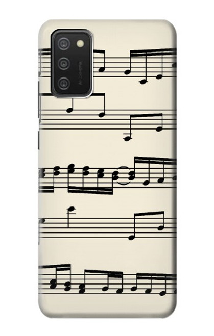 W3082 Music Sheet Hard Case and Leather Flip Case For Samsung Galaxy A03S