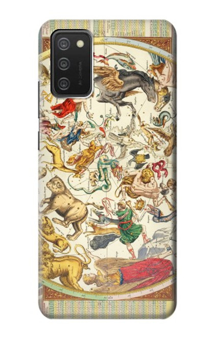 W3145 Antique Constellation Star Sky Map Hard Case and Leather Flip Case For Samsung Galaxy A03S