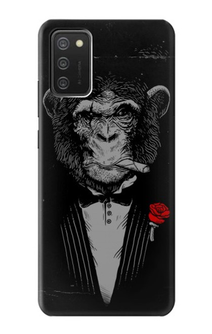 W3167 Funny Monkey God Father Hard Case and Leather Flip Case For Samsung Galaxy A03S