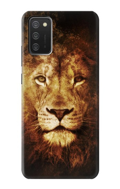 W3182 Lion Hard Case and Leather Flip Case For Samsung Galaxy A03S