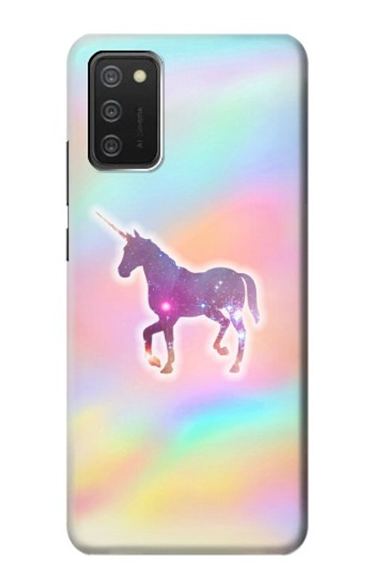 W3203 Rainbow Unicorn Hard Case and Leather Flip Case For Samsung Galaxy A03S