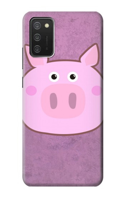 W3269 Pig Cartoon Hard Case and Leather Flip Case For Samsung Galaxy A03S