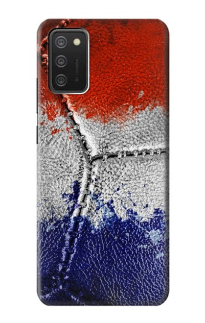 W3304 France Flag Vintage Football Graphic Hard Case and Leather Flip Case For Samsung Galaxy A03S