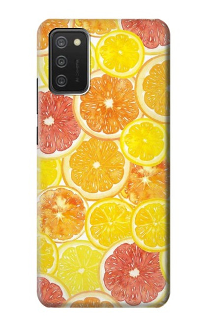 W3408 Lemon Hard Case and Leather Flip Case For Samsung Galaxy A03S