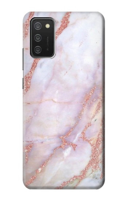 W3482 Soft Pink Marble Graphic Print Hard Case and Leather Flip Case For Samsung Galaxy A03S