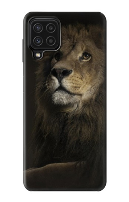 W0472 Lion Hard Case and Leather Flip Case For Samsung Galaxy A22 4G