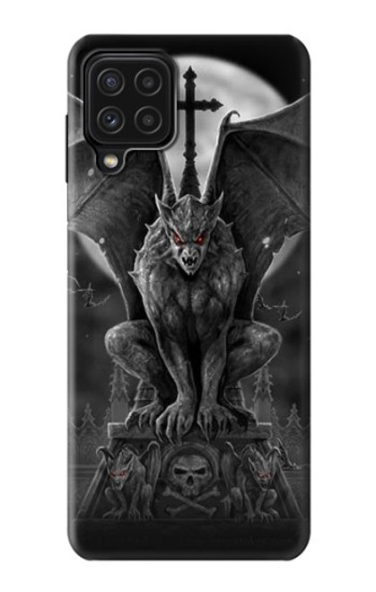 W0850 Gargoyle Devil Demon Hard Case and Leather Flip Case For Samsung Galaxy A22 4G