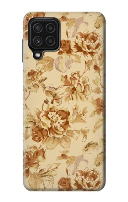 W2180 Flower Floral Vintage Pattern Hard Case and Leather Flip Case For Samsung Galaxy A22 4G