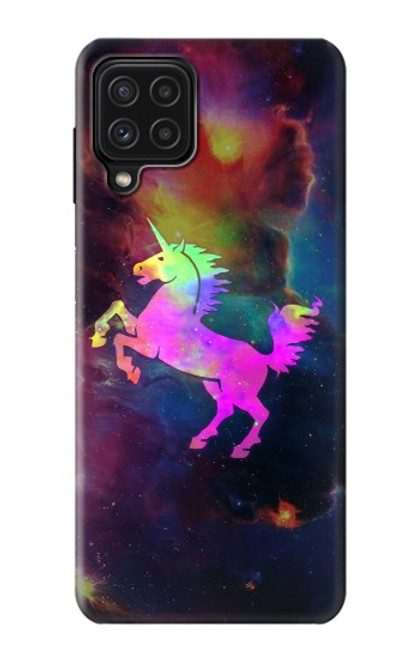 W2486 Rainbow Unicorn Nebula Space Hard Case and Leather Flip Case For Samsung Galaxy A22 4G