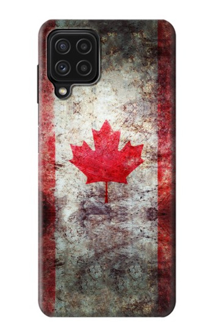 W2490 Canada Maple Leaf Flag Texture Hard Case and Leather Flip Case For Samsung Galaxy A22 4G