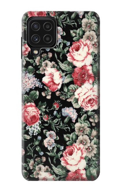 W2727 Vintage Rose Pattern Hard Case and Leather Flip Case For Samsung Galaxy A22 4G