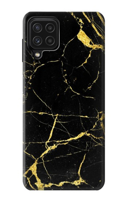 W2896 Gold Marble Graphic Printed Hard Case and Leather Flip Case For Samsung Galaxy A22 4G