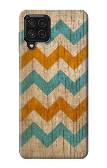 W3033 Vintage Wood Chevron Graphic Printed Hard Case and Leather Flip Case For Samsung Galaxy A22 4G