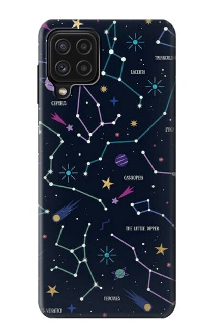 W3220 Star Map Zodiac Constellations Hard Case and Leather Flip Case For Samsung Galaxy A22 4G