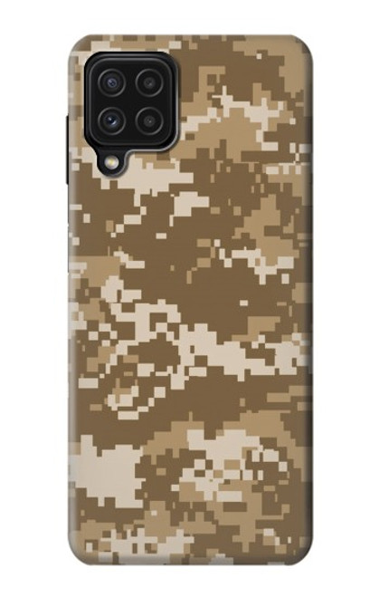 W3294 Army Desert Tan Coyote Camo Camouflage Hard Case and Leather Flip Case For Samsung Galaxy A22 4G