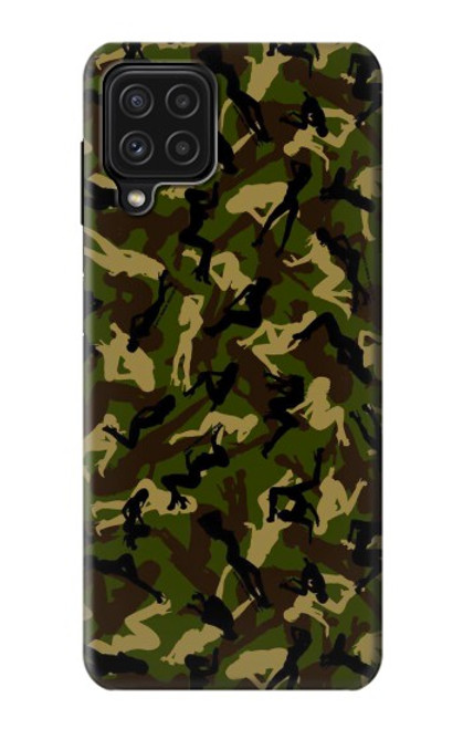 W3356 Sexy Girls Camo Camouflage Hard Case and Leather Flip Case For Samsung Galaxy A22 4G