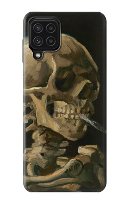 W3358 Vincent Van Gogh Skeleton Cigarette Hard Case and Leather Flip Case For Samsung Galaxy A22 4G