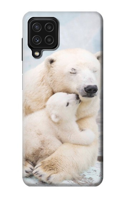 W3373 Polar Bear Hug Family Hard Case and Leather Flip Case For Samsung Galaxy A22 4G