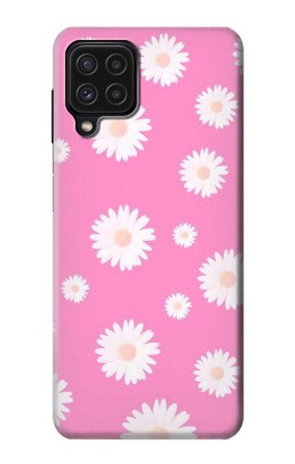 W3500 Pink Floral Pattern Hard Case and Leather Flip Case For Samsung Galaxy A22 4G