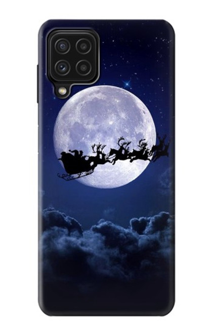 W3508 Xmas Santa Moon Hard Case and Leather Flip Case For Samsung Galaxy A22 4G