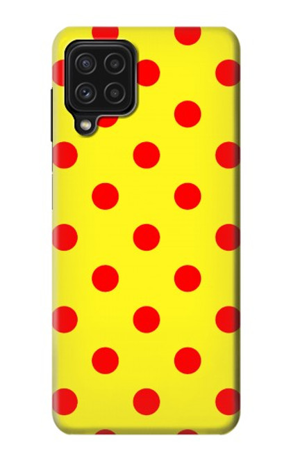 W3526 Red Spot Polka Dot Hard Case and Leather Flip Case For Samsung Galaxy A22 4G