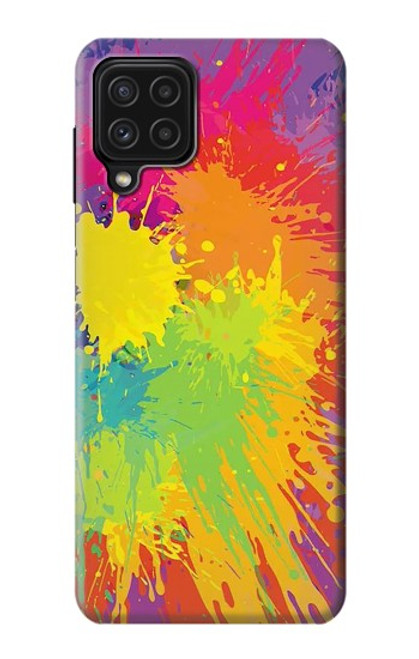 W3675 Color Splash Hard Case and Leather Flip Case For Samsung Galaxy A22 4G